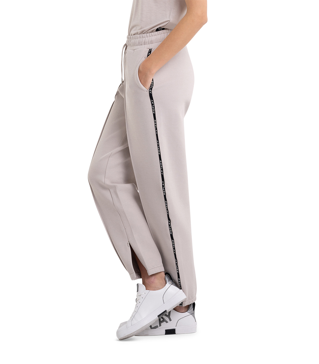 Essential ボンディッドヘビーピケコットンフリースパンツ 詳細画像 アイボリー 3